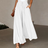 Wide Leg High Waist Long Culottes