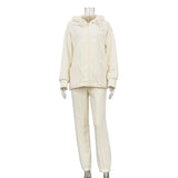 Zingj Autumn Dress On The New Women's Fashion Hoodie Zipper Cardigan Coat Pants Suit Two Sets-Outfit