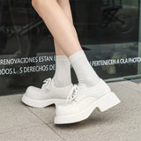 Zingj Thick Bottom Small Leather Shoes Male Fashion Joker College Style Happy Shoes Web Celebrity Belt Niche Ins Tide