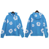 Trend Sports Shirt Hip-Hop Wood Cotton Printing Suit High Street Loose Hooded