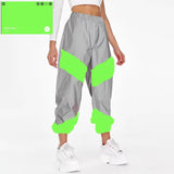 Leisure Mid-waist Stitching Reflective Night