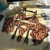 Leopard Print Lingerie Set-Outfit