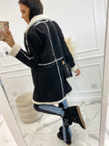 Zingj And Winter 2023 New Solid Color Thickened Lamb Wool Patchwork Coat