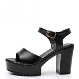 New Summer Women Sandals Shoes 2021 Thick With OL Korean Summer Sandals Large Size Genuine Leather Women Shoes