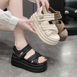 Platform Sandals Women 2025 Summer Wear New Fashion Versatile Muffin Sole Casual Sports Sandals