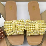 2025 New Sandals Buckle Slippers Women's Color Is Complete, Flat-Bottomed Slippers Women Hot