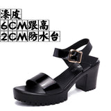 And Thick Waterproof Table Sandals Women High Heel With Heel Toe Model Show Shoes Buckle With Fish Mouth Sandals Shoes