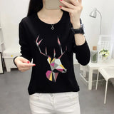Chemise Femme Manche Longue Long Sleeve Tshirt Women 2021 Casual Cotton T Shirt White T-Shirt Plus Size Camiseta
