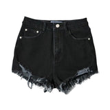 American Style Woolen Denim Shorts Women's Summer New High Waist Slim Stretch Hot Womens Korea Tassel