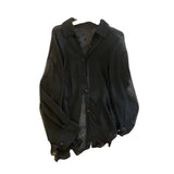 Design Sense Loose And Thin Ice Silk Chiffon Shirt Women's Wear Summer 2025 New Sunscreen Shirt Foreign Style Coat-Outfit