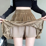 Velvet Bow Pleated Mini Skirt- Outfit