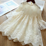 Girls Dress 2021 Girls Clothes Princess Party Dress Backless Lace Tutu Layered Dress Elegant Ceremony Teenage