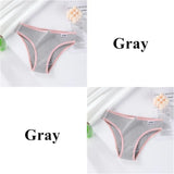 Women's Cotton Panties Soft Striped Patchwork Women Underpants Solid Girls Briefs Sexy Female Lingerie Comfort