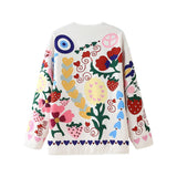 Sense Retro Hotgirl Patchwork Print Pocket Padded Jacket Loose Versatile Casual