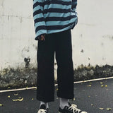 Women Wide Leg Trousers Leisure Daily Steetwear Womens Korean Style Solid All-match Harajuku Ulzzang New Simple