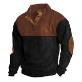 And Winter New Men's Outdoor Jacket Corduroy Leisure Collar Long