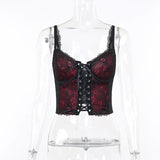 Dark Wind 2023 Early Spring Women's Wear New Small Sling Lace Lace Back Strap Little Vest