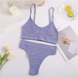 Seamless Bra Set Women Underwear Sexy Crop Top Suit Bralette Female Lingerie Basic Stretchy Ribbed Tank Tops