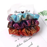 Set Scrunchies Hair Ring Candy Color Hair Ties Rope Autumn Winter Women Ponytail Hair Accessories 4-6Pcs Girls Hairbands