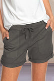Summer Solid Color Straight Casual Lace-up