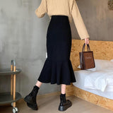 Hip Wrap Skirt 2022 Spring and Autumn New A-line Skirt Pleated Fishtail Skirt Student Fashion Skirt Women's