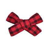 Cotton Linen Leopard Print Hair Bows With Clip For Baby Girls Plaid Hair Clips Barrettes Hairpins Headwear Hair
