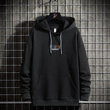 Hoodie Man Youth Autumn and Winter Models Korean Version of The Original Personality Stitching Letter Printing Hooded