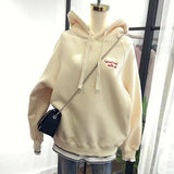 Winter Solid Women Sweatshirt Full Sleeve Fake 2 Pieces Patchwork Thicken Female Hoodies Ladies