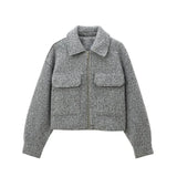 Women's Fashioned Clip Pocket With Long Sleeve Jacket Jacket In Fall 2025