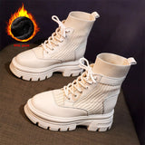 Women Fashion Autumn and Winter Nude Boots 2022 New Casual Women Shoes Short Boots Woman British Style Botas De