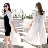 Chiffon Kimonos 2019 Summer Women Blouses Beach Cardigans Shirt Tunics Robe Femme Chemise Red Green White Black Kimono