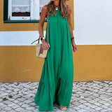 Spot Spring / Summer 2025 New Women's Fashion Sleeveless Neck Long Beach