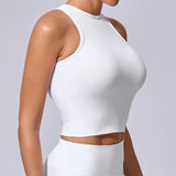 Zingj Moned Smock Speed Dry Vest Female Naked Tight Yoga Dress Running Fitness Top BT095- Outfit