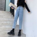 Zingj Female 2024 New Autumn Korean Version Loose Straight Versatile Radish High Waist Show Thin Dad Pants Tide-Outfit