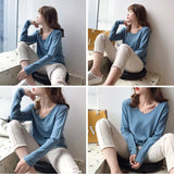 New 2021 Autumn Winter Women's Sweaters V-Neck Minimalist Tops Fashionable Korean Style Knitting Casual Solid