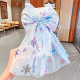 Girls Beautiful Chiffon Bow Print Flower Strawberry Hairpins Headband Kids Sweet Hair Decorate Clip Fashion Hair
