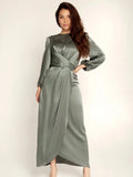 Ladies Fashion Dress Casual Satin Long Skirt Temperament Commuter Women's Clothing Summer Dress Dress for Women