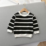 Years Spring-Fall T shirt Striped Long Sleeve Pullovers Baby Clothes Toldder Shirt Bottoming Shirt For Boys