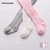 0-6 Yrs Spring Summer Autumn Cute Baby Girls Mesh Cable Knit Tights Cotton Breathable Pantyhose For Toddler Girls