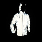 Men's And Women's Outdoor Sports Colorful Reflective Jacket Mesh Stitching Breathable Hooded Coat Cycling Clothing-Outfit