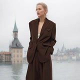 Zingj Spring And Autumn New Fashion Temperament Simple Silhouette High Sense Pandora Is Loose Small Suit Jacket