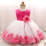 Girls White Baptism Dress Newborn Princess Birthday Wear Toddler Flower Christening Ball Gown Kids Dresses for Girls 12