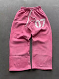 Zingj Alphabet Printed Trousers Loose Waistband Men's And Women's Fashion Brand Trousers 102-0-Outfit