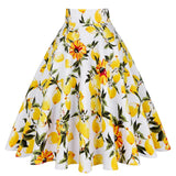 Women's Runway Cotton Retro Vintage Skirt Black Faldas High Waist A Line Rockabilly Jupe 50s Swing Umbrella Skirts Pin Up