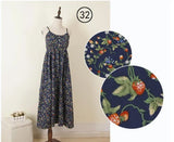 Summer Women Sleeveless Spaghetti Strap Long Dress Mori Girls Beach Floral Dress Retro Dress vestidos longos de