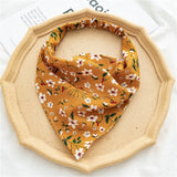 Flower Print Hair Scarf Floral Triangle Bandanas For WomenG Girls 2021 Boho Elastic Hair bands Headband Hair