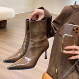 Pointed High And Thin Boots Women 2025 Autumn And Winter New Small Design Fine And Thin