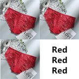 Sexy Low Waist Women's Underwear Lace Plus Size Seamless Panties Breathable Lingerie Female Briefs Solid Hollow