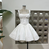 Age-Ded-Sle-Hour Niche Design-Sensitive Ballet One-Word Drawstring Poncho Dress