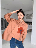 Spring 2022 Womens Fashion Shirts Long Sleeve Puff Sleeve Top Button Up Collared Asymmetrical Cute Blouse Designer